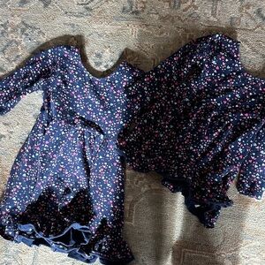 Crewcuts Navy Floral Dress size 6 and 3T